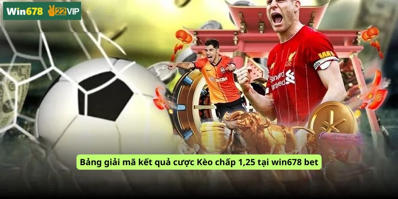 Bảng giải mã kết quả cược Kèo chấp 1,25 tại win678 bet